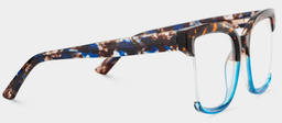 Carrées Bleues Écaille TR90 Lunettes3