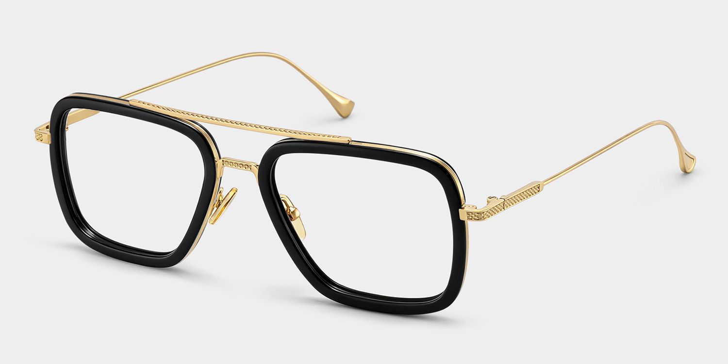Gifford Noir Aviateur Lunettes2