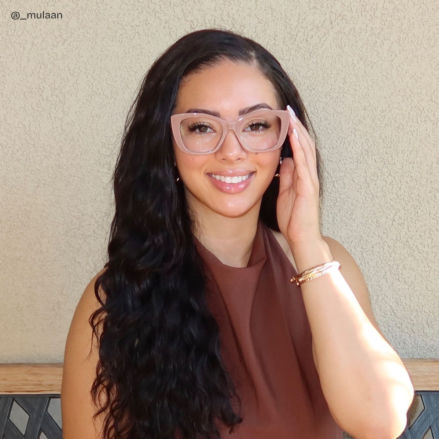 Lunettes œil-de-chat beiges Lillian | ZEELOOL6