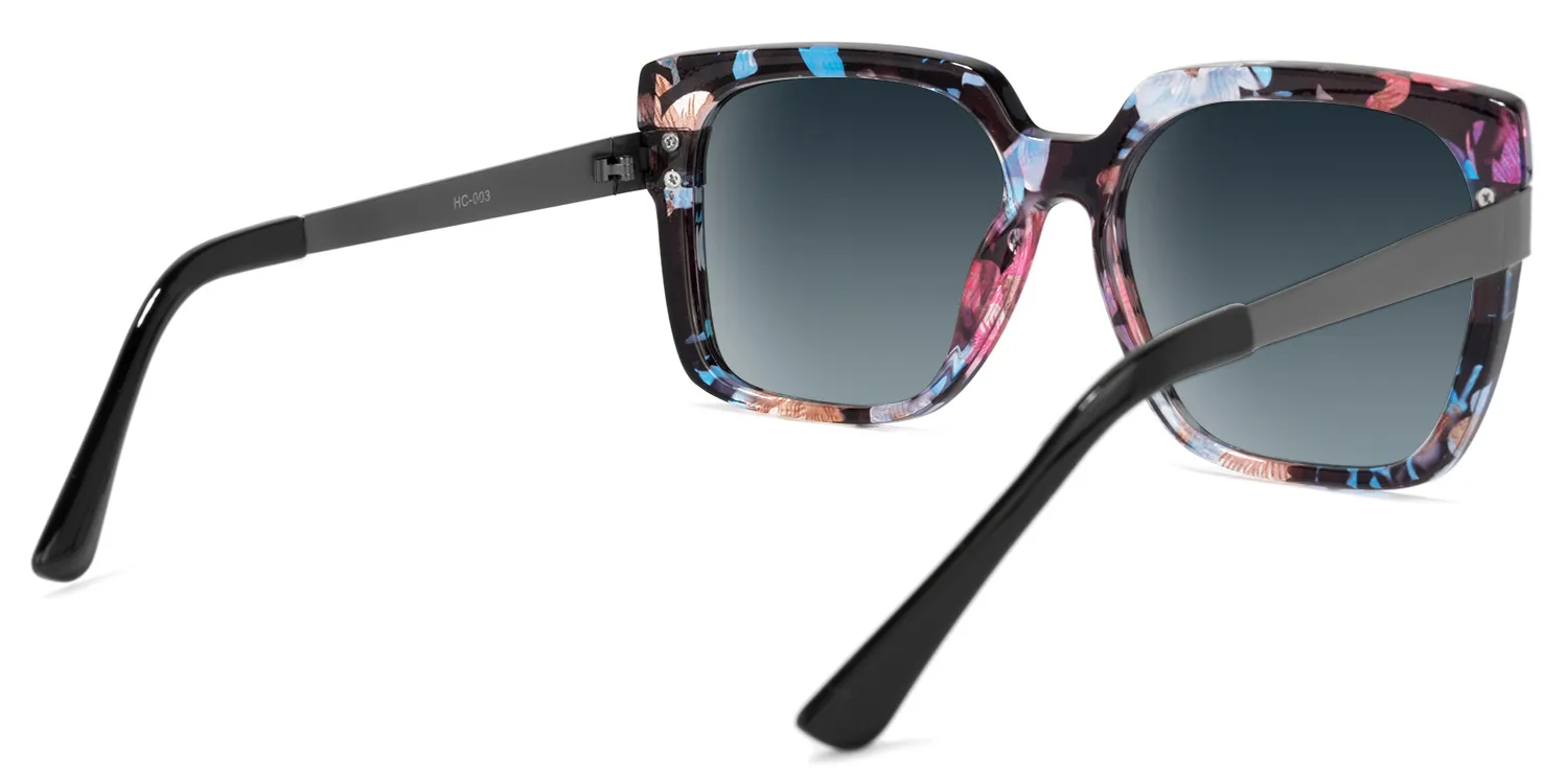 Reeves Lunettes carrées à motif floral3