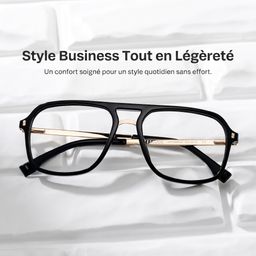 Kilworth Noir Aviateur lunettes0