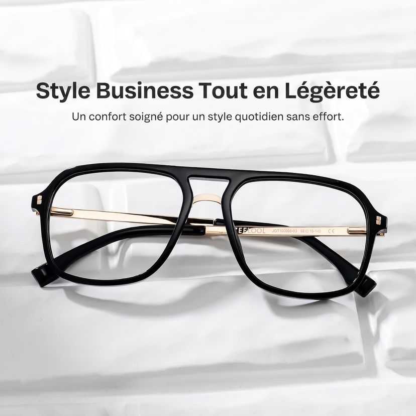 Lunettes Aviateur Noires Kilworth