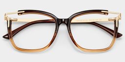 Nuriama Marron Cat-eye lunettes3