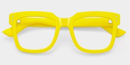 Liizbeett Jaune Carré lunettes1