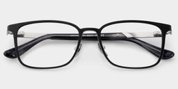 Lunettes rectangulaires noires1