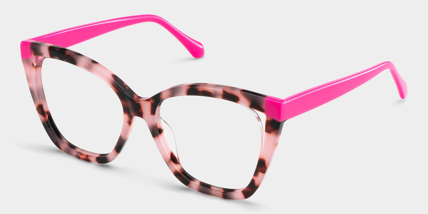 Kira Papillon Rose Tortue Lunettes3