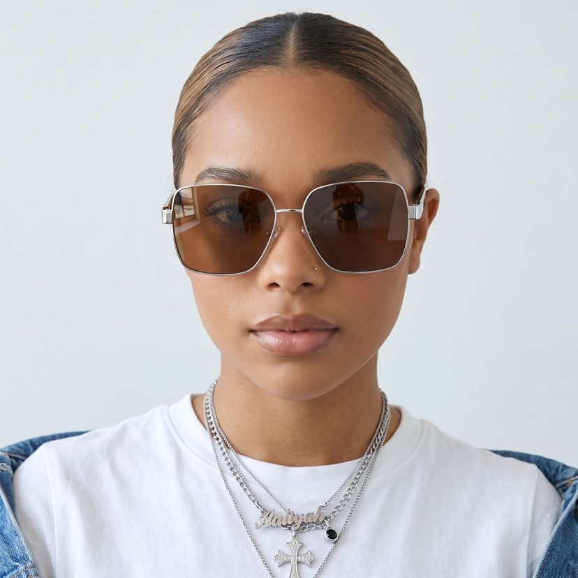 Sahara Brun Carré lunettes de soleil