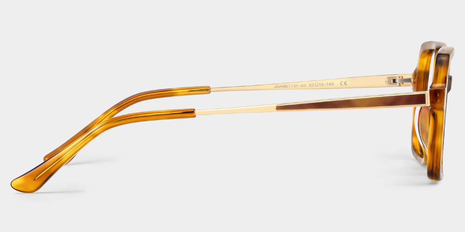 Beatrice Rectangulaire Jaune Lunettes4