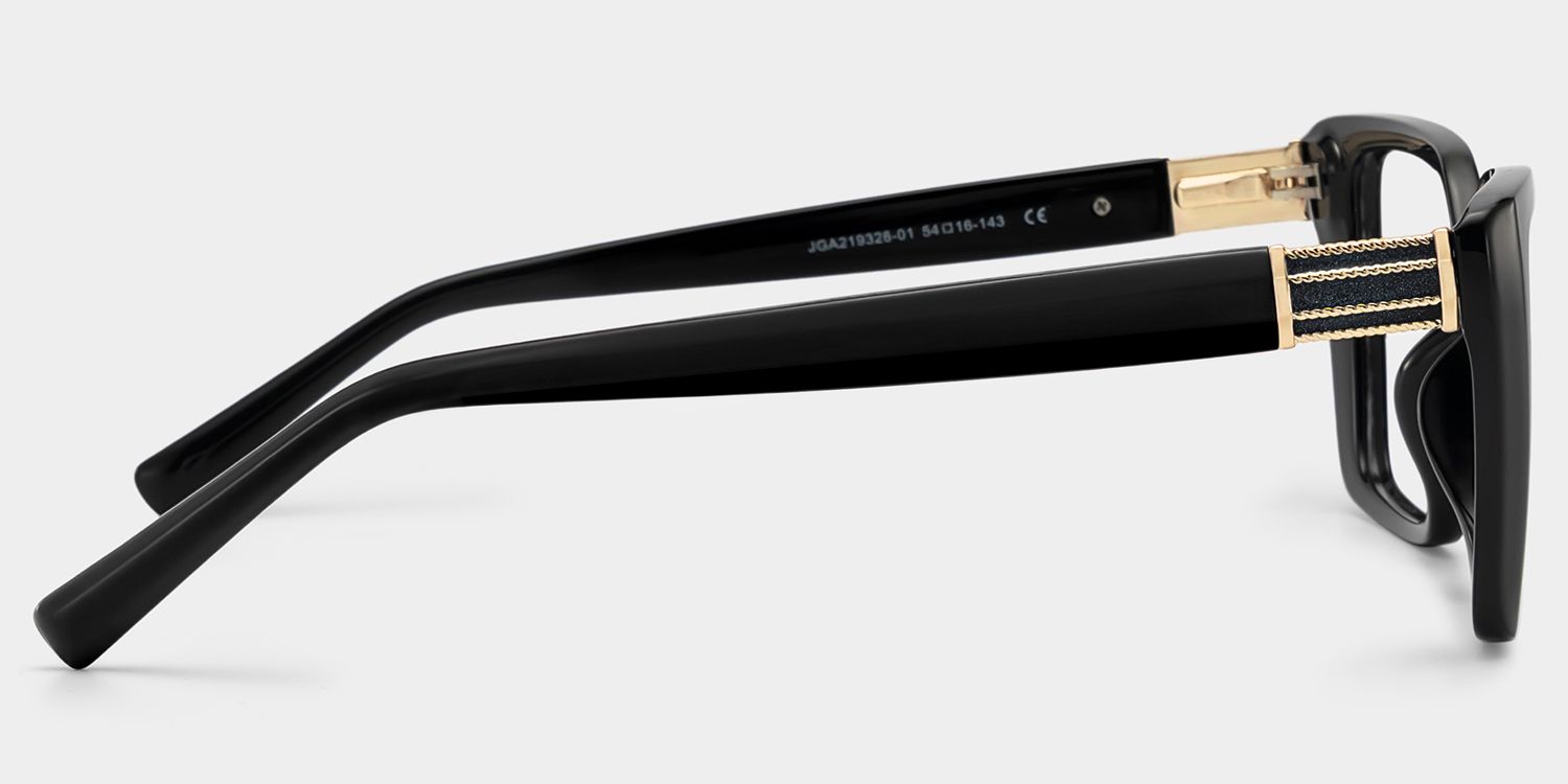 Emery Géométriques Acétate Noir Lunettes3