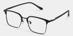 Tait Noir Rectangulaire lunettes2