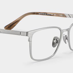 Lunettes rectangulaires argentées5