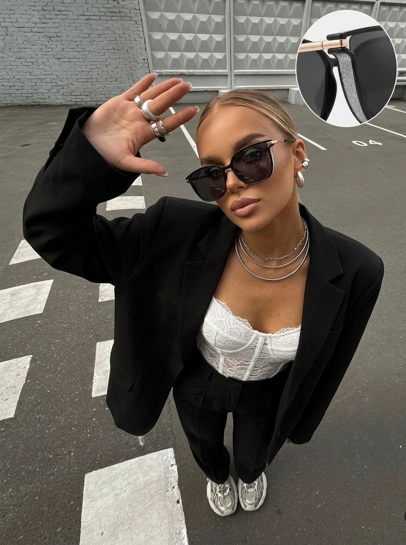 Rodz Noir Carré lunettes de soleil
