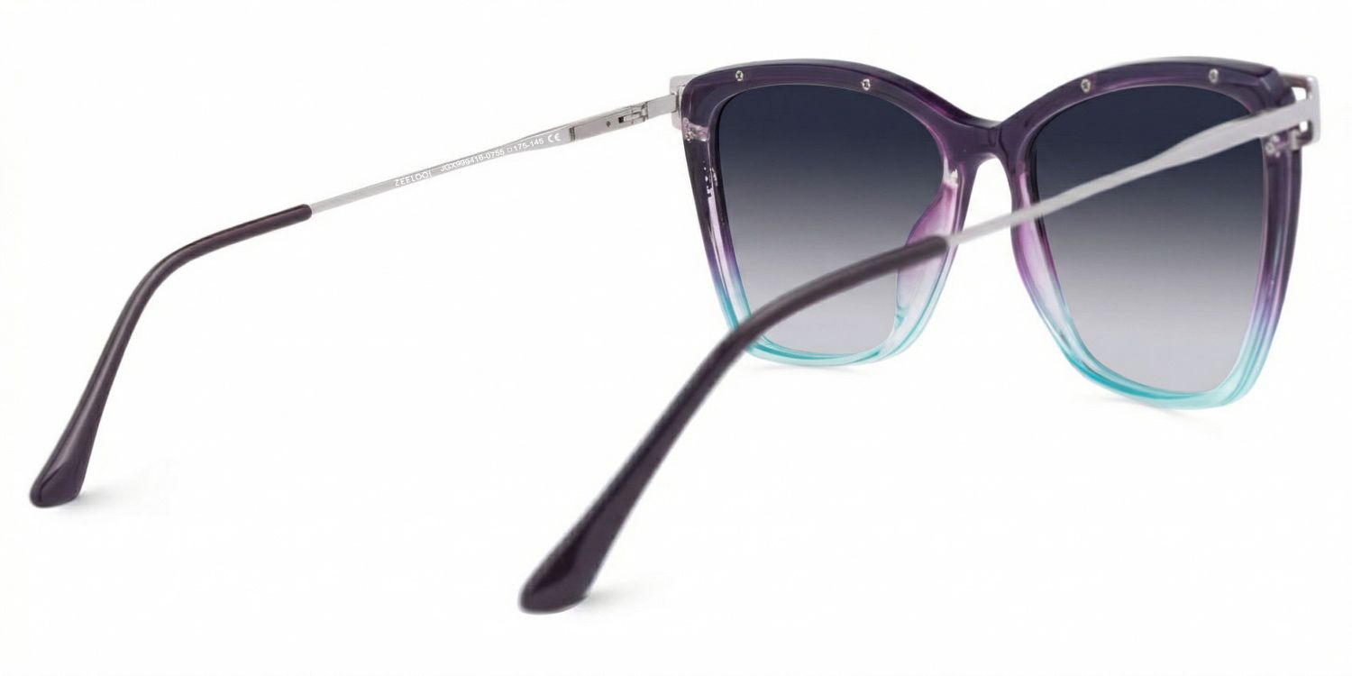 Monture de lunettes Krystle carrée bleu-violet | ZEELOOL3