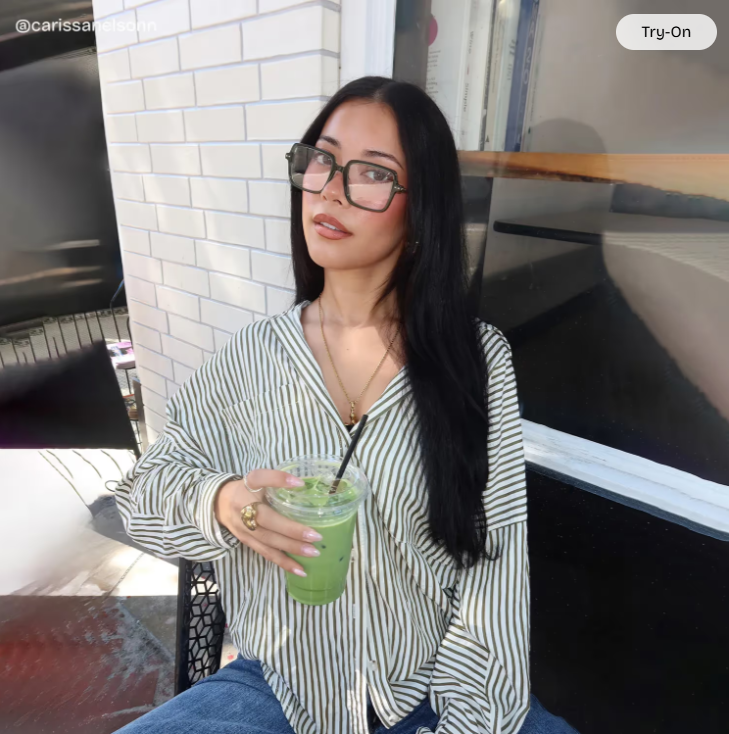 Asher Vert Rectangle Lunettes5