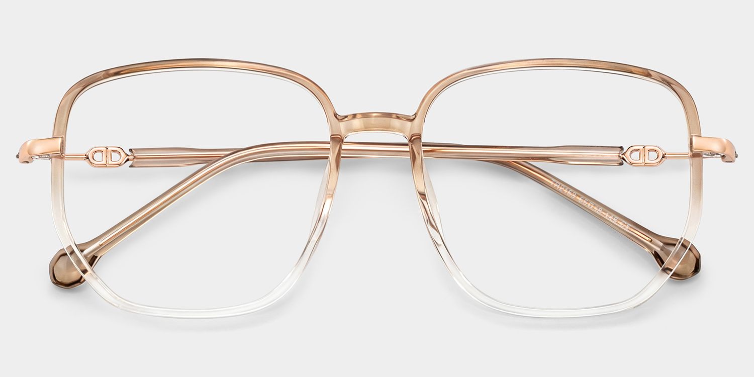 Lunettes Joana Géométriques Beiges2
