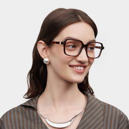 Talia Carré Tortue Lunettes2