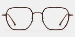 Arden Marron Géométrique lunettes0