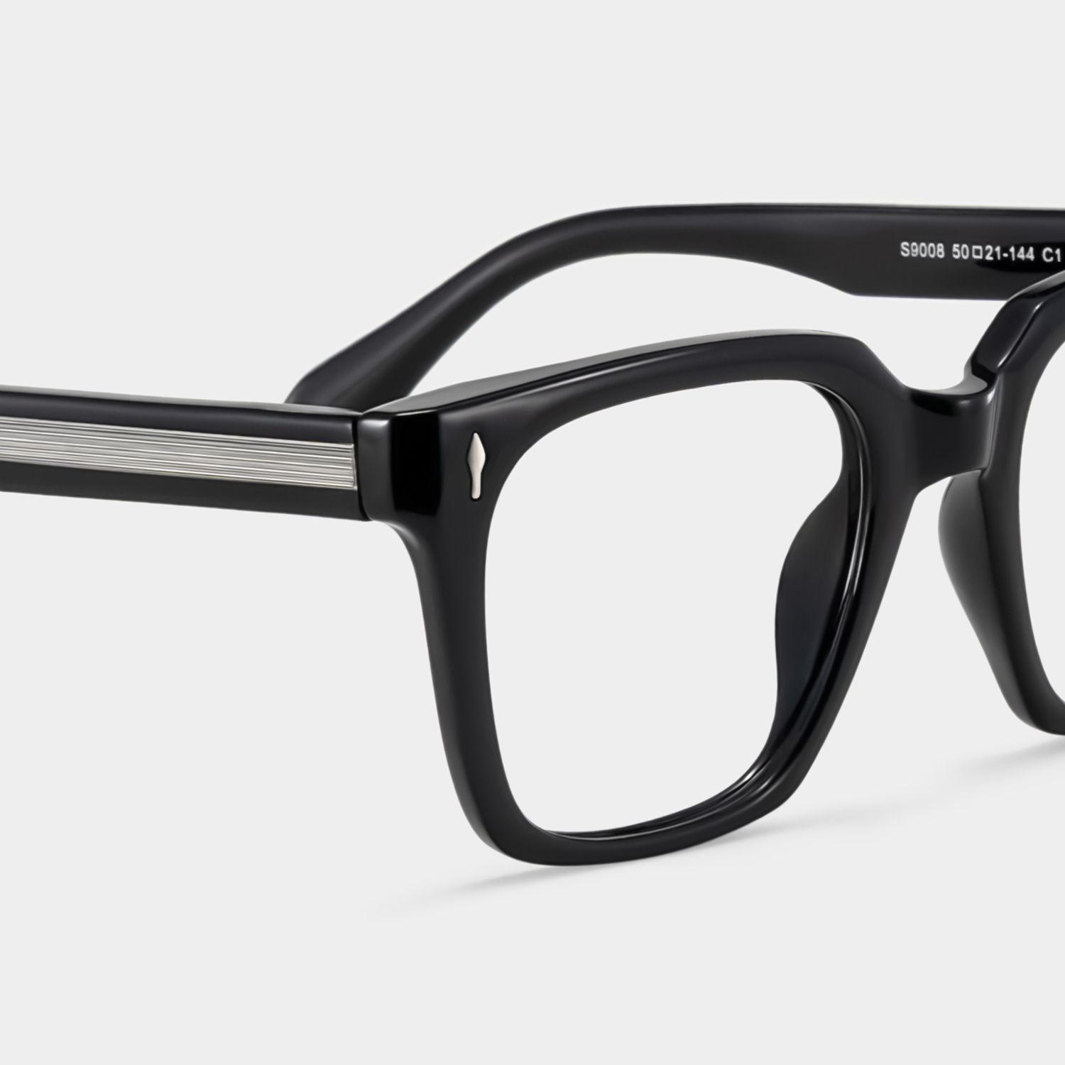 Lunettes rectangulaires noiresNick4
