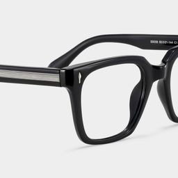 Lunettes rectangulaires noires Nick4