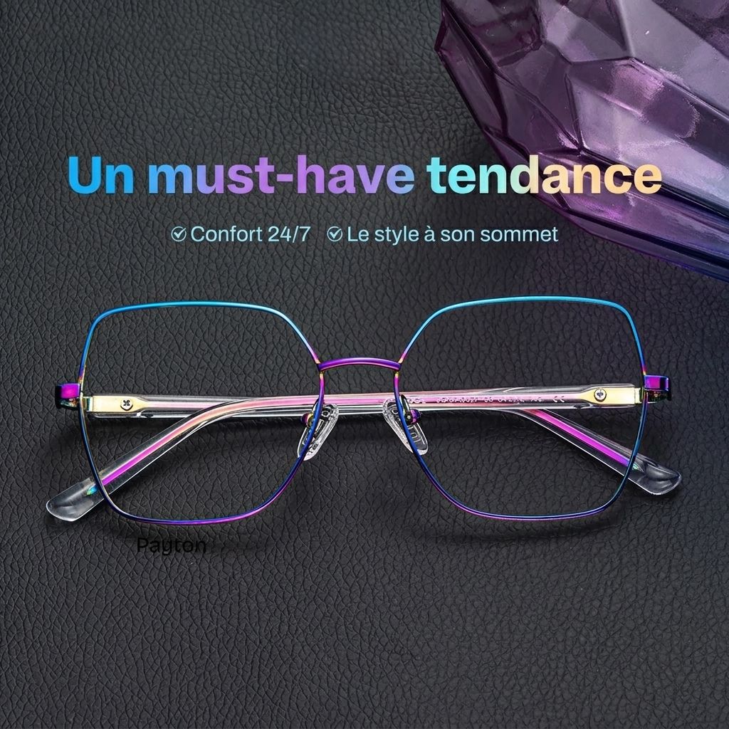 Lunettes irisées pour femmes avec branches transparentes1
