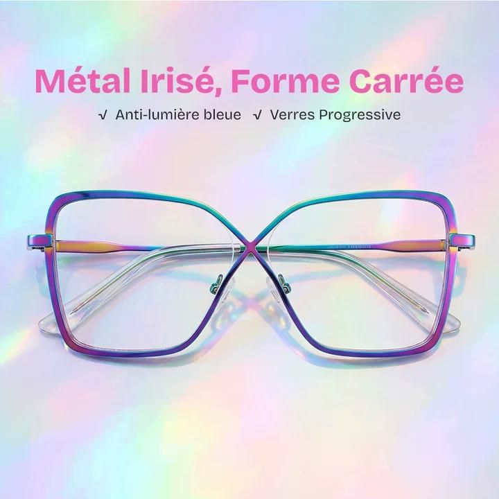 Racquel Irisé Carré Lunettes0