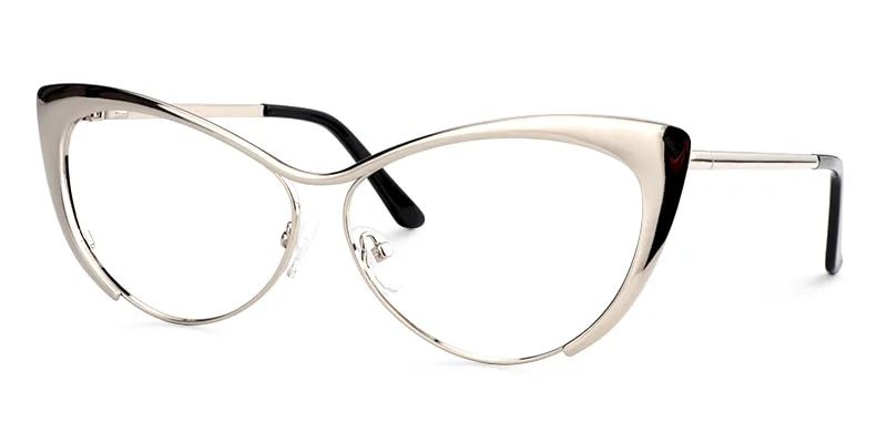 Ellen Cat Eye Métal Argenté Lunettes3