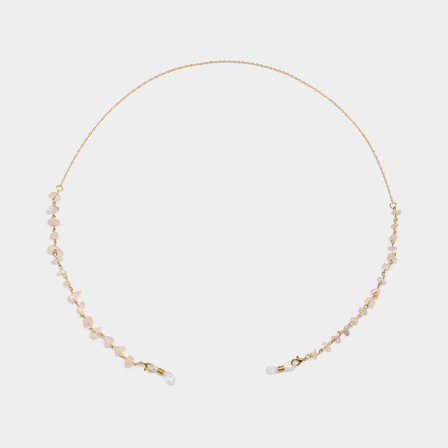 Chaînes de lunettes élégantes en pierre rose1