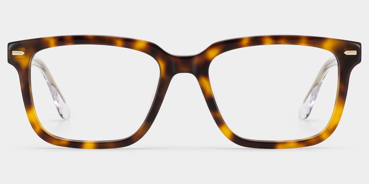 Lunettes rectangulaires écaille de tortue