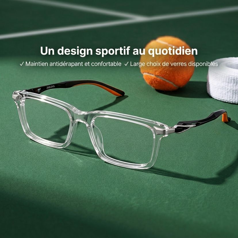 Lunettes rectangulaires transparentes Orion