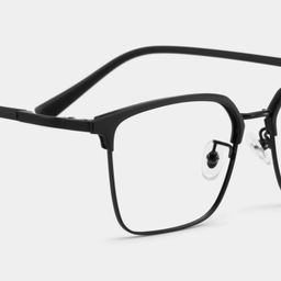 Tait Noir Rectangulaire lunettes4