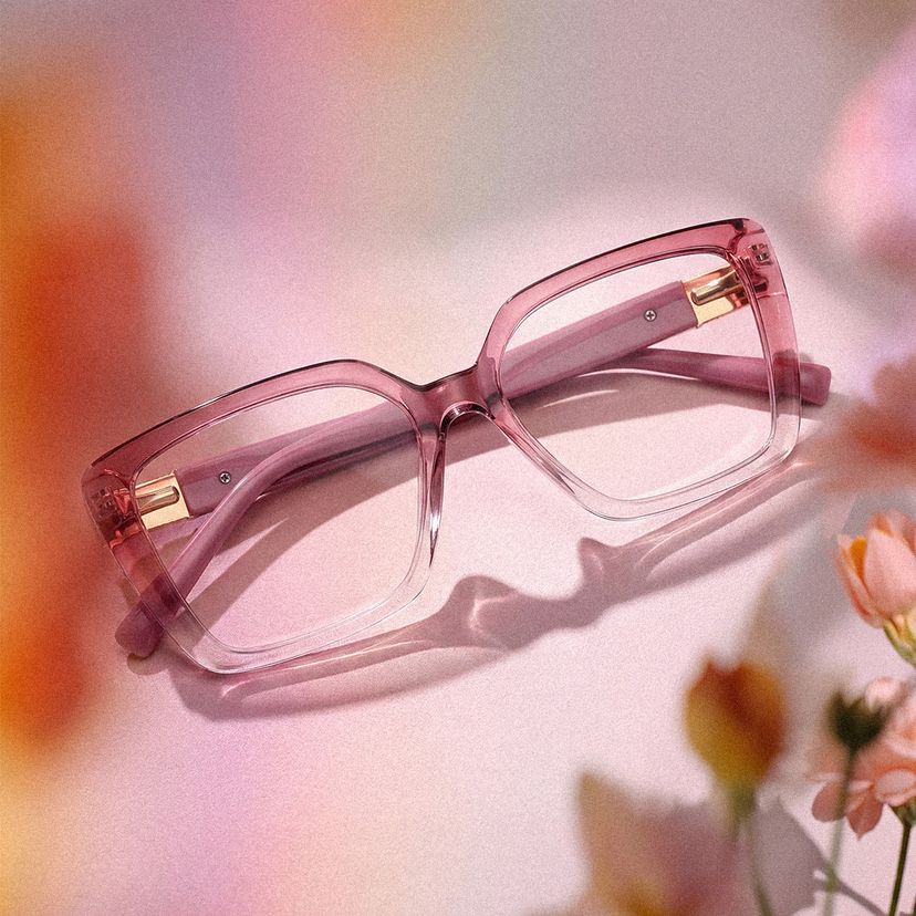 Géométriques Acétate Bicolores Lunettes