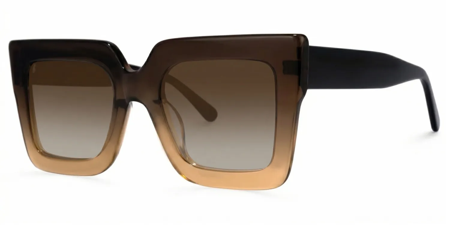 Brandon Marron Carré Lunettes1