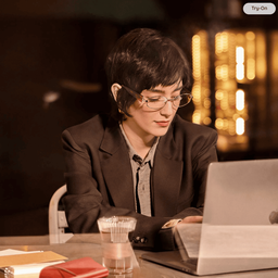 Lunettes en métal à motif tortue géométrique7