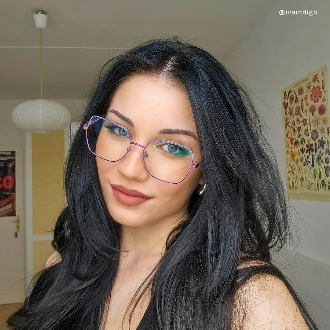 Lunettes irisées pour femmes avec branches transparentes8