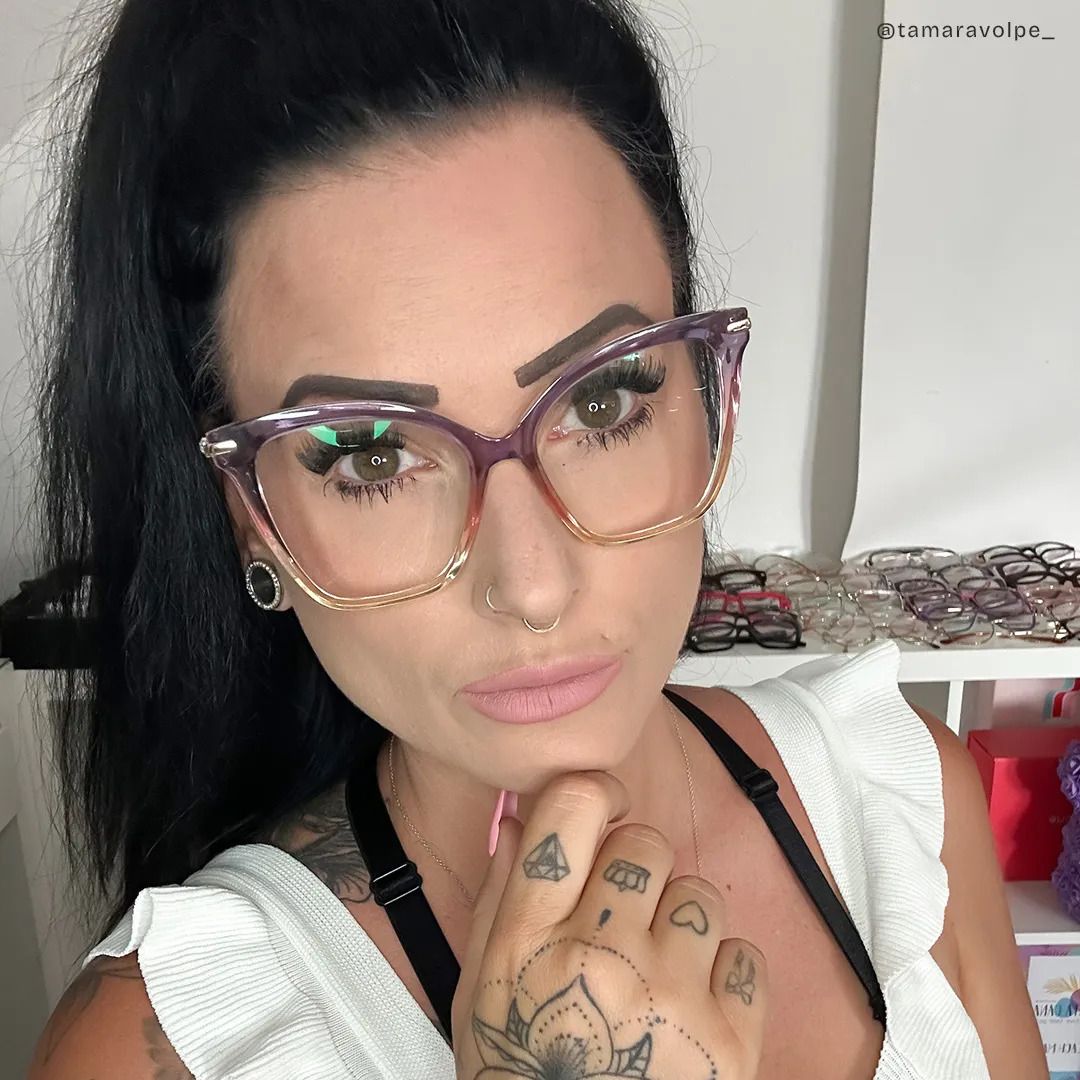 Lunettes Lamar à monture multicolore avec monture papillon en ligne | ZEELOOL7
