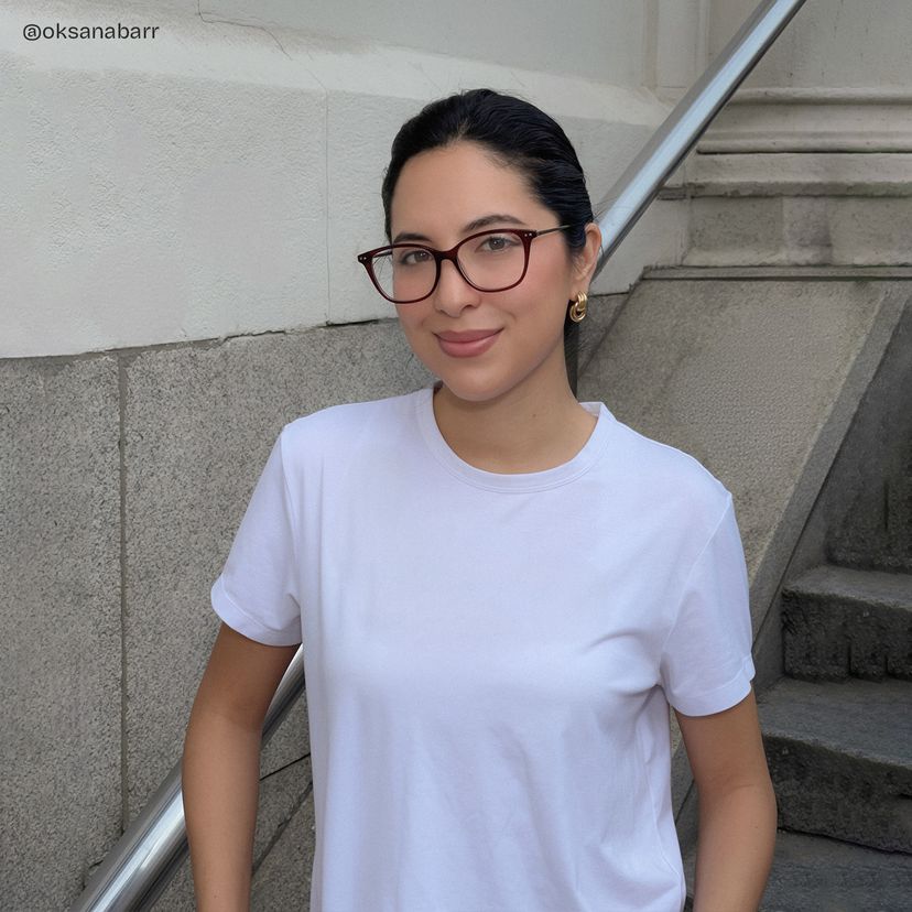 Rouge Rectangle Lunettes