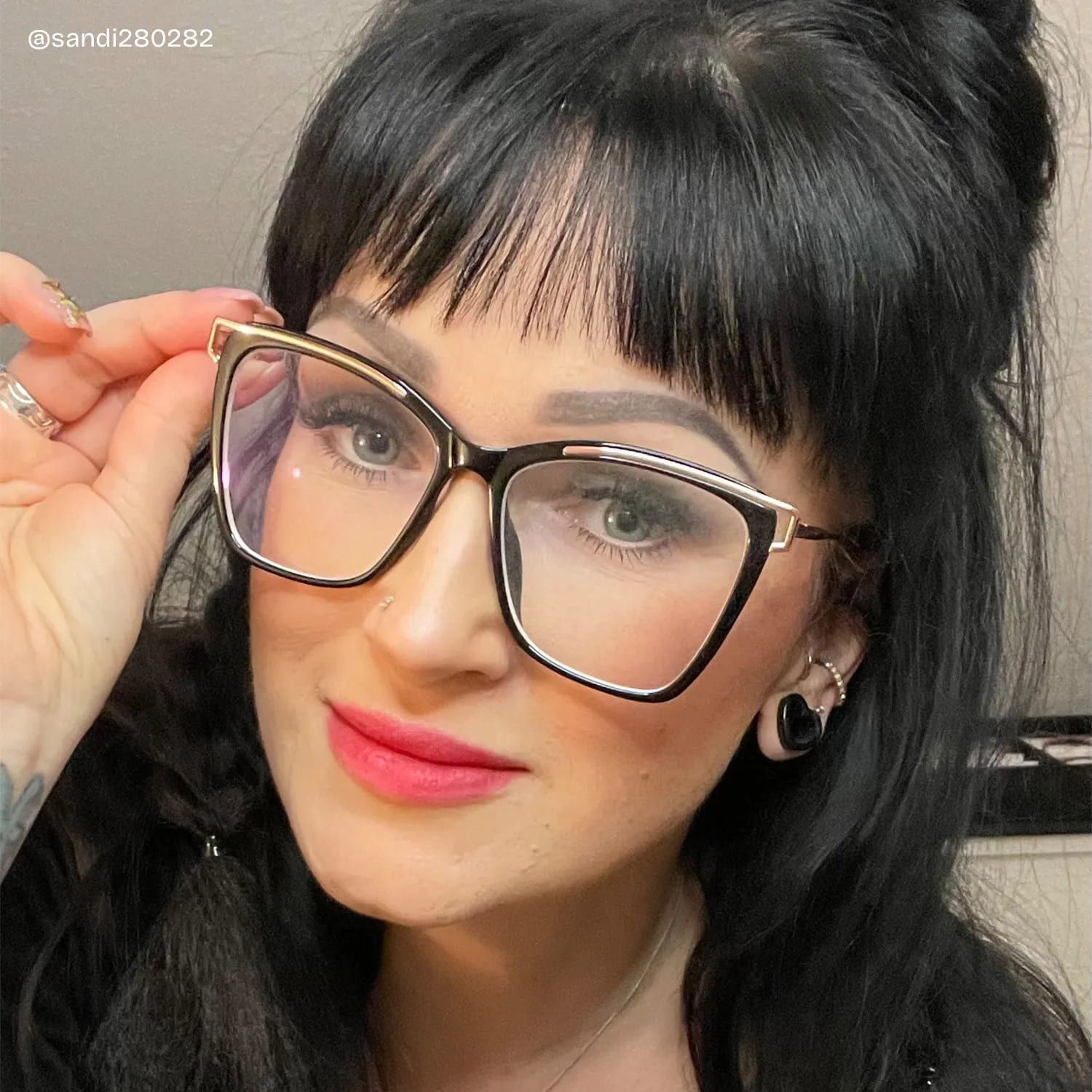 Krystle Noir Carré Lunettes8