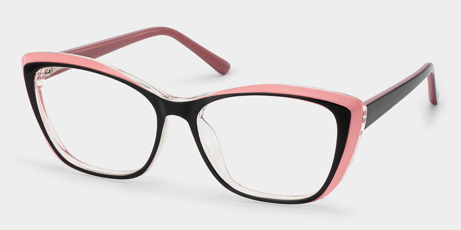 Fidelia Noir Rose Cateye Lunettes3