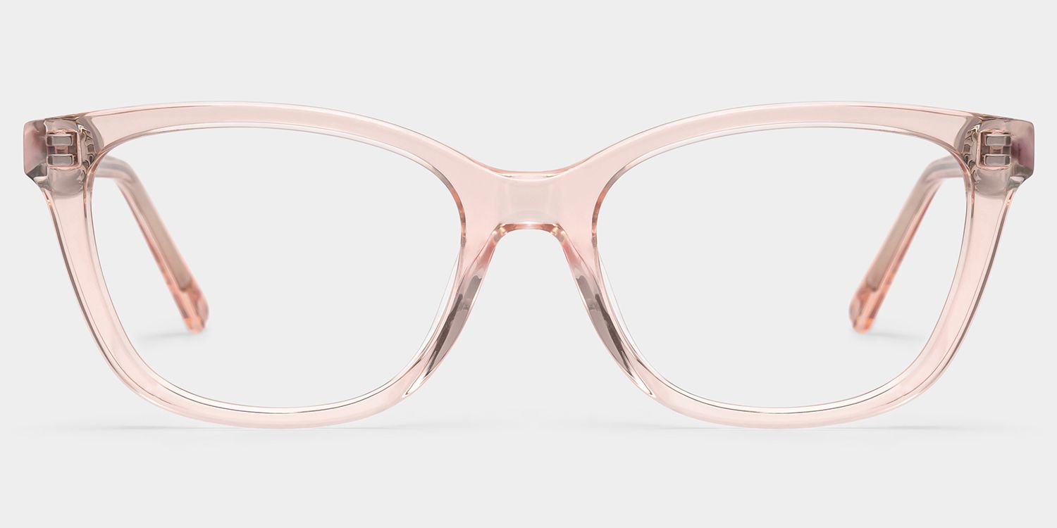 Cassia Rectangulaires Acétate Rose Lunettes1