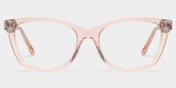 Rectangulaires Acétate Rose Lunettes1