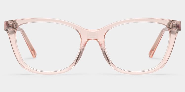 Rectangulaires Acétate Rose Lunettes