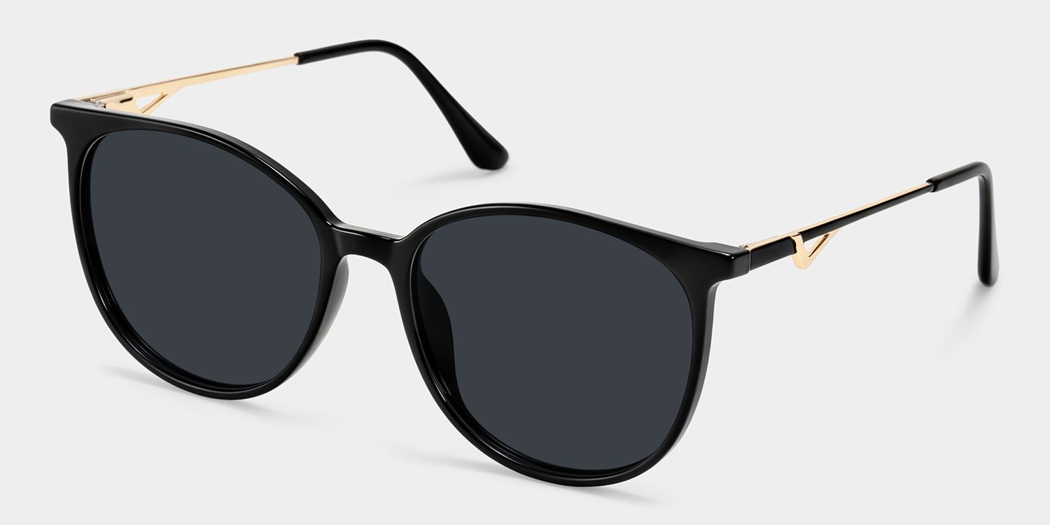 Chanty Tr90 Round Noir Lunettes de soleil à Monture | ZEELOOL FR2
