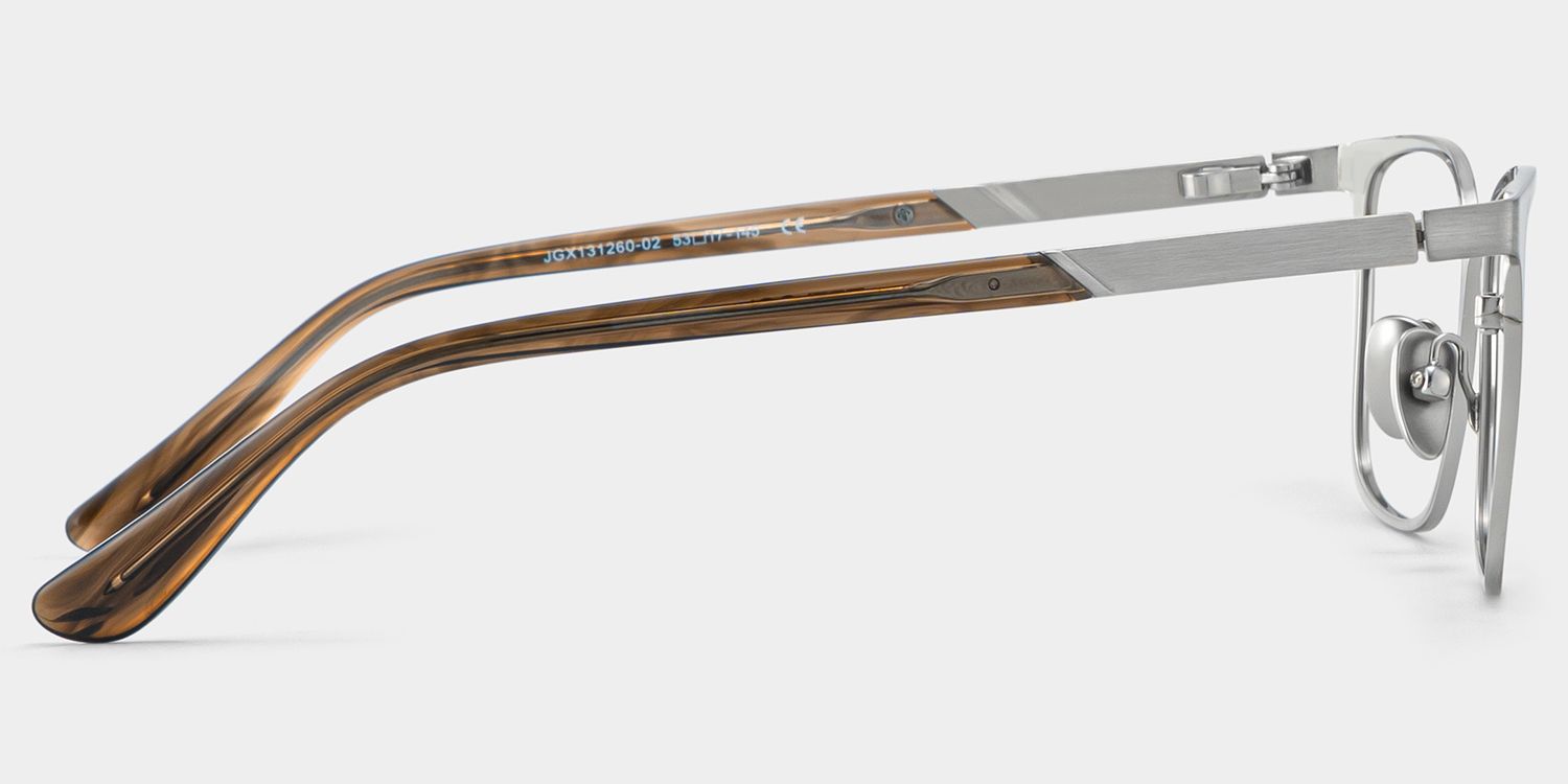 Aubrey Lunettes rectangulaires argentées3