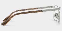 Lunettes rectangulaires argentées3