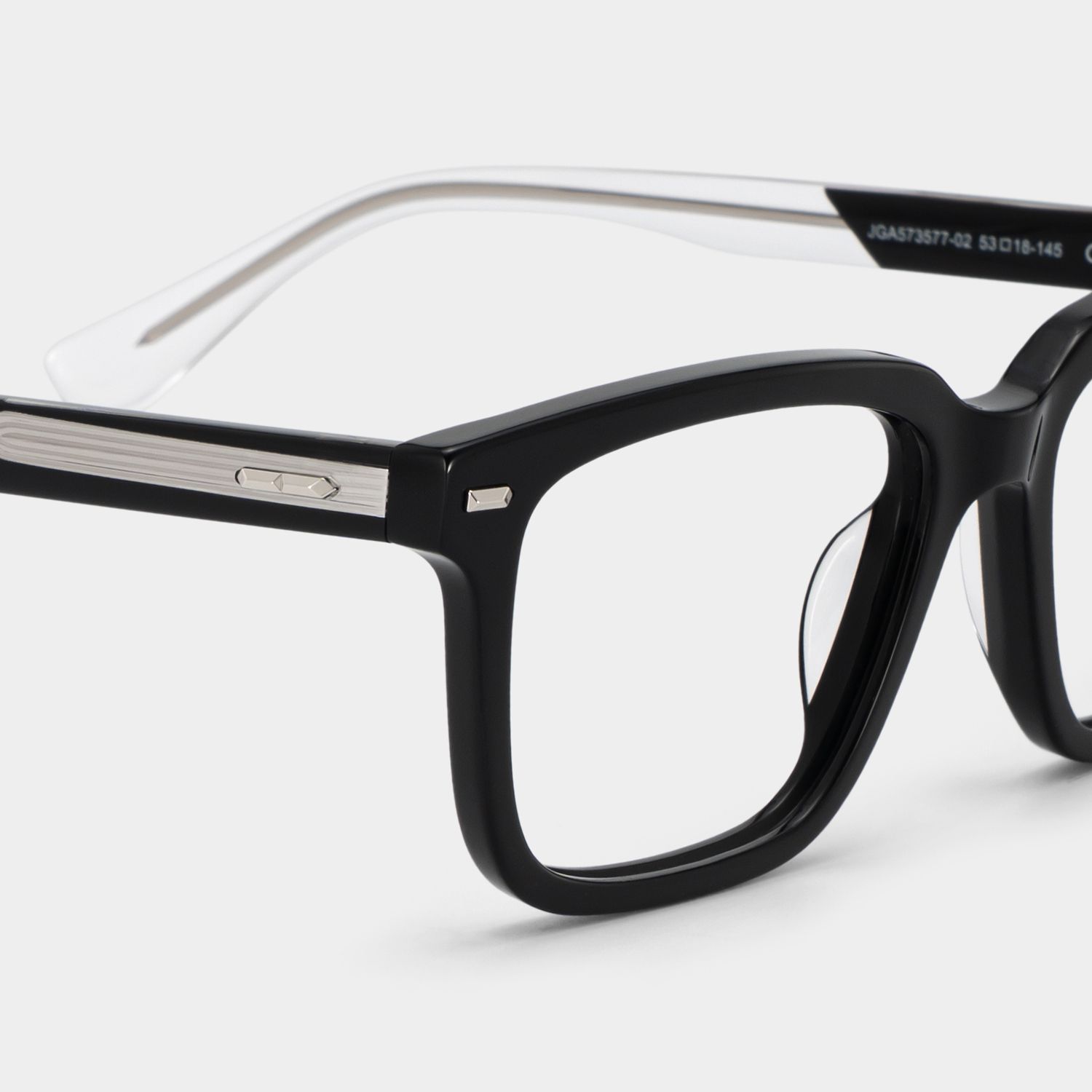 George Lunettes rectangulaires noires4