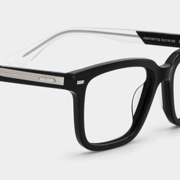 Lunettes rectangulaires noires5