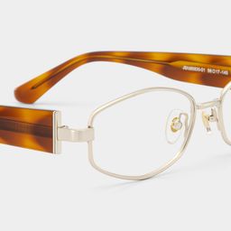 Lunettes en métal à motif tortue géométrique4