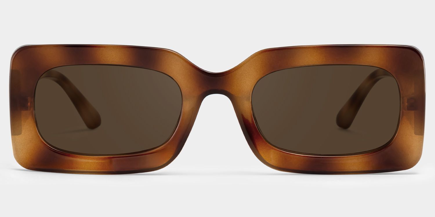 Rectangle Tortoise Lunettes de soleil à Monture en Ligne | ZEELOOL FR0