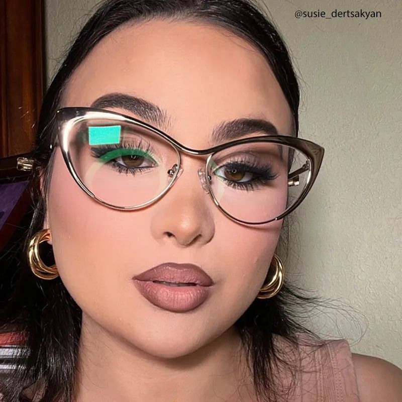 Ellen Cat Eye Métal Argenté Lunettes7