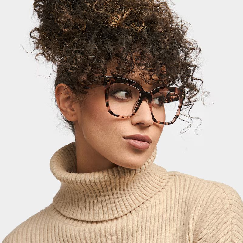 Minguela Rose Tortue Carré Lunettes5